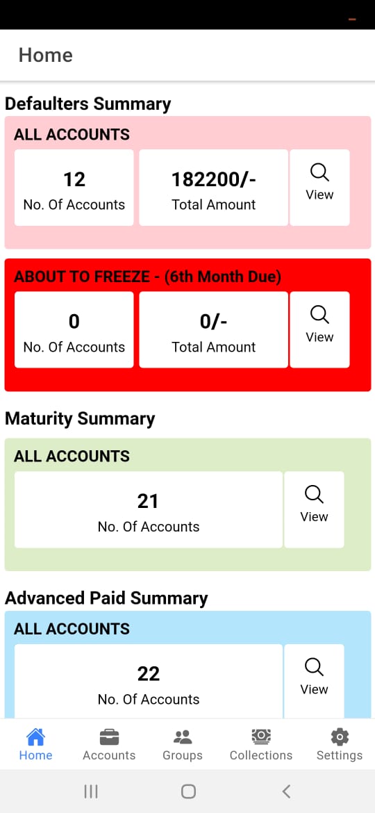 checking account summary in post agent app